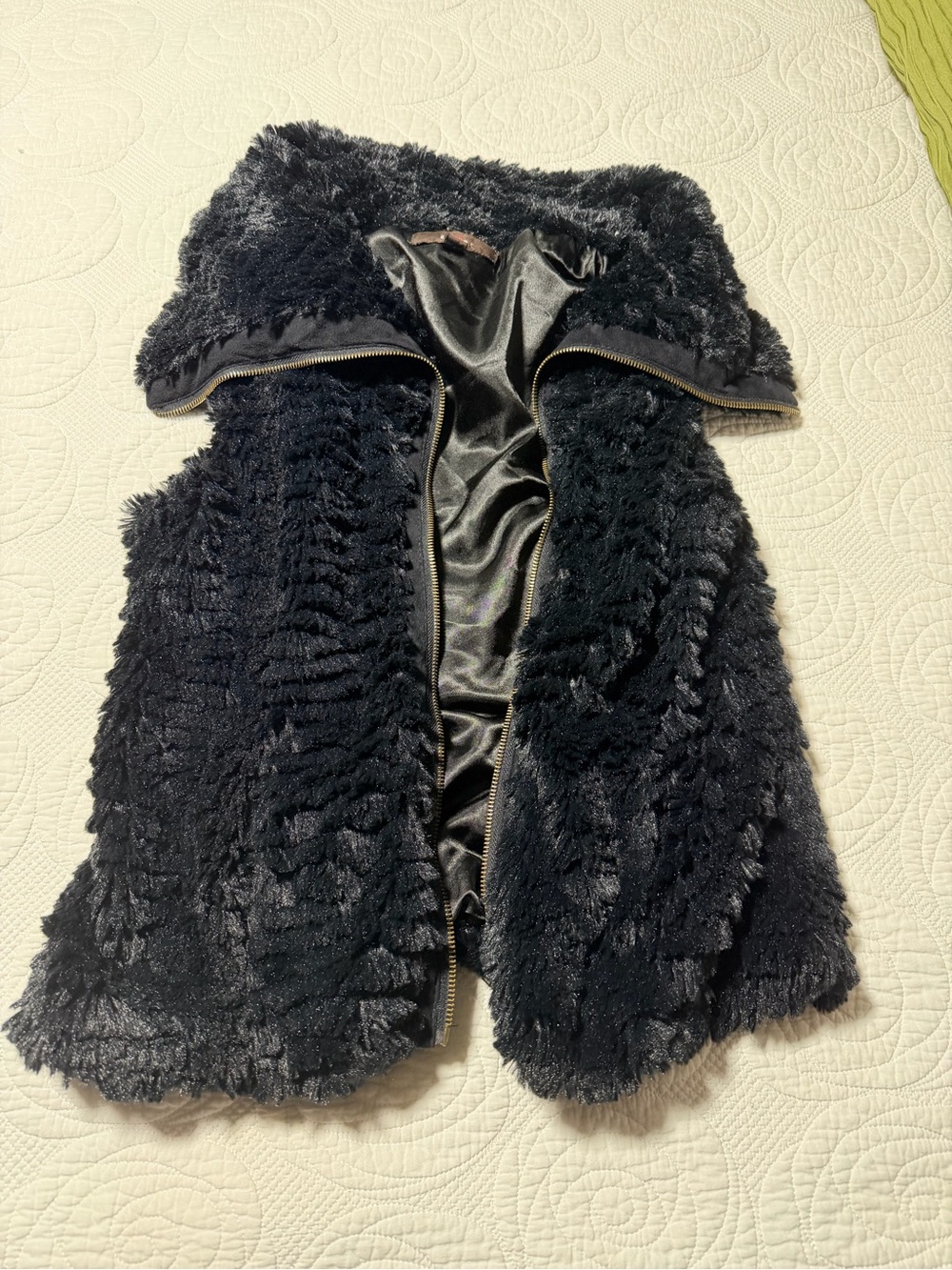 Black Faux Fur Open-Front Vest - Women Jackets & Coats